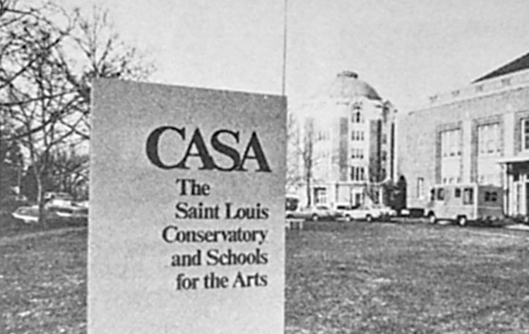 CASA sign outside 560 Trinity 1980s