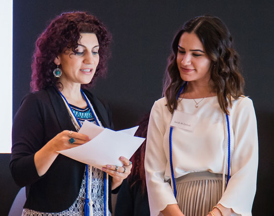 Professor Hasmik Chakaryan with student 